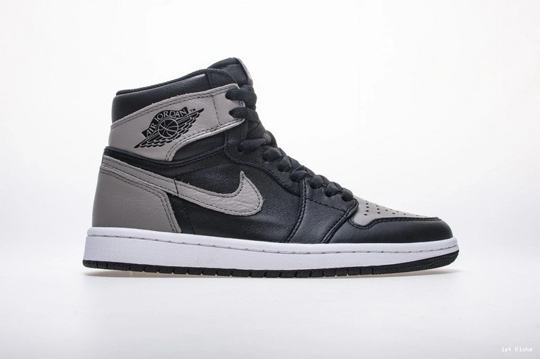 OG  1 555088-013 Retro Black Gray Air Shadow Jordan High 0313